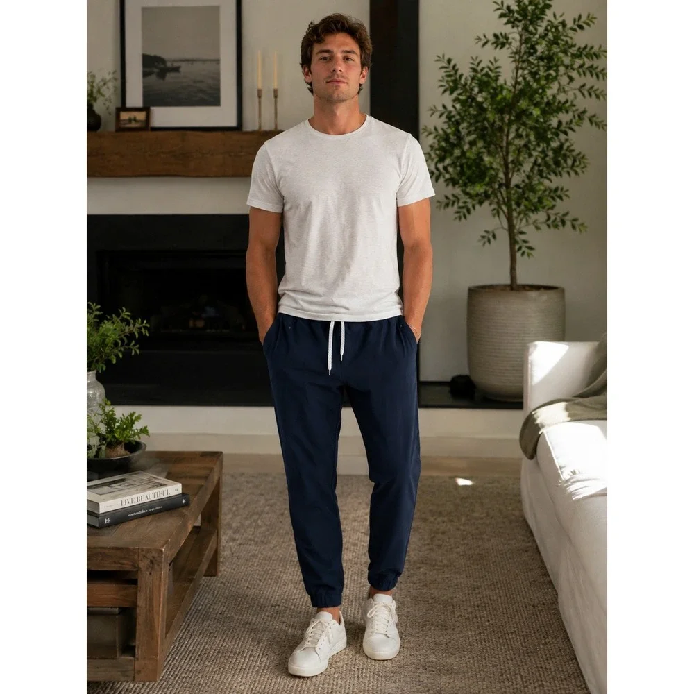 Vuori Transit Jogger Pants Mens Large Navy Blue Travel Casual Training